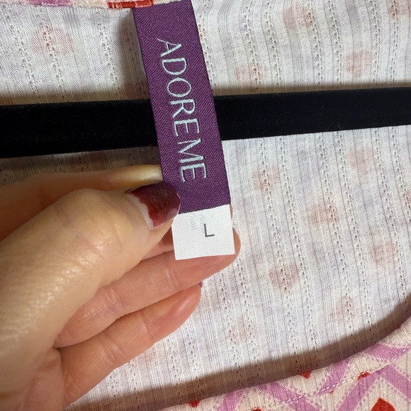 Adore Me Pajama Set in Pink and Red - Picture 3 of 15